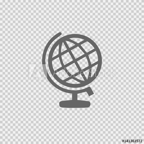500x500 Globe Vector Icon Simple Isolated Illustration