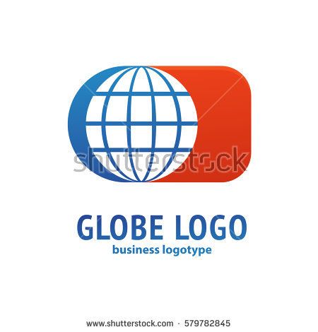 450x470 Logo Design Earth Vector Template Flat Simple Sign Logo Design