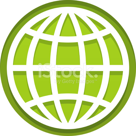 440x440 Simple Globe Stock Vector