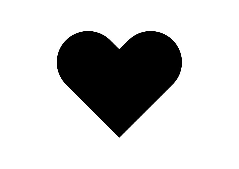 Simple Black Heart Vector Icon 800x566 Simple Black Heart Vector Icon