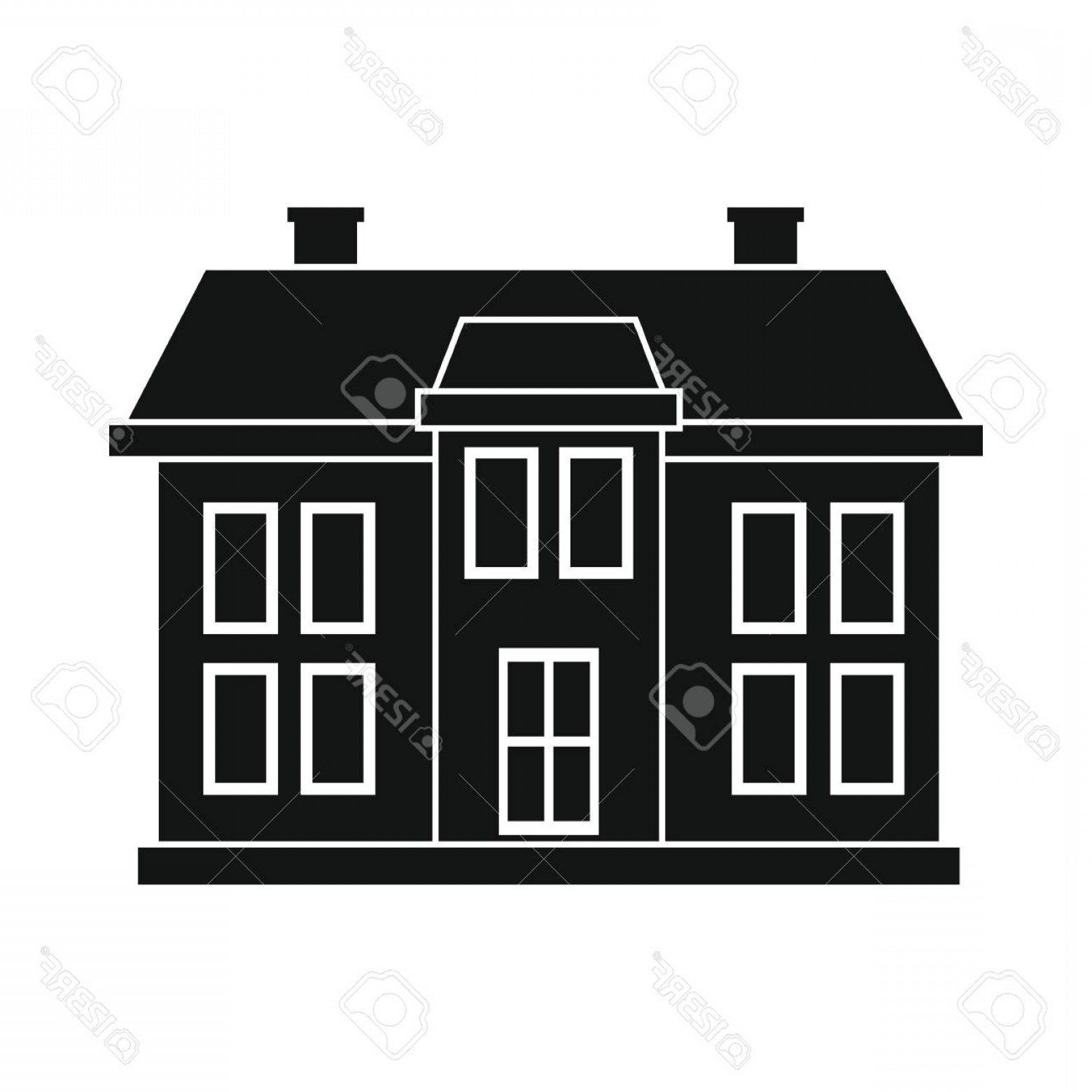 Photostock Vector Town City House Black Simple Silhouette Icon 1560x1560 Photostock Vector Town City House Black Simple Silhouette Icon