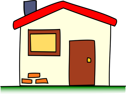 Simple House Vector Clip Art Image 500x372 Simple House Vector Clip Art Image