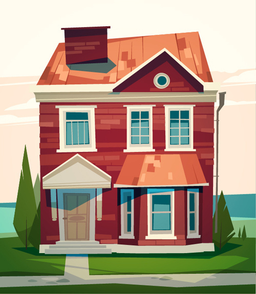 Simple Houses Vectors Design Free Vector In Encapsulated 500x573 Simple Houses Vectors Design Free Vector In Encapsulated