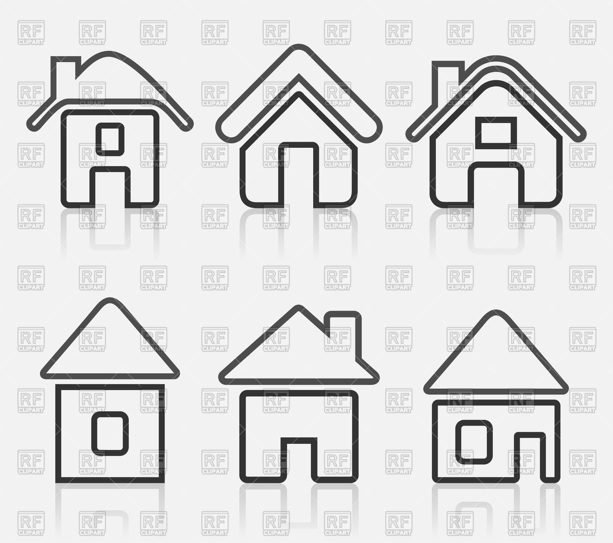 Simple Icons Of Houses Vector Image Of Architecture, Buildings 1200x1062 Simple Icons Of Houses Vector Image Of Architecture, Buildings