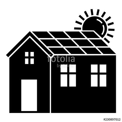 Solar Panel House Icon Simple Illustration Of Solar Panel House 500x500 Solar Panel House Icon Simple Illustration Of Solar Panel House