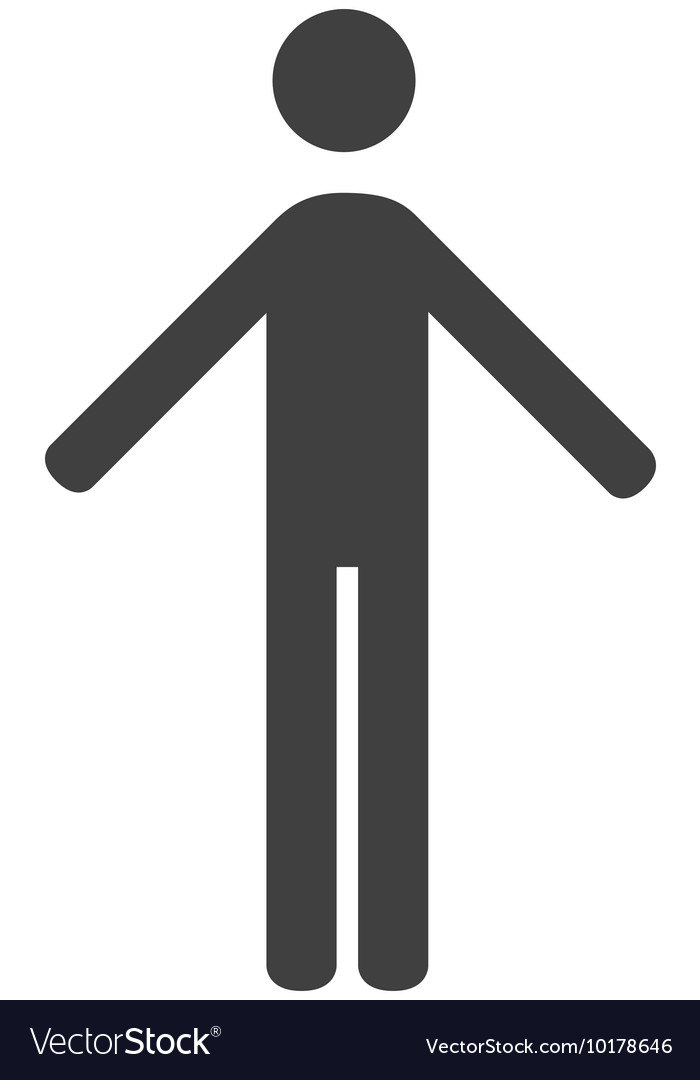 700x1080 Simple Black Human Anatomy Icon Royalty Free Vector Image