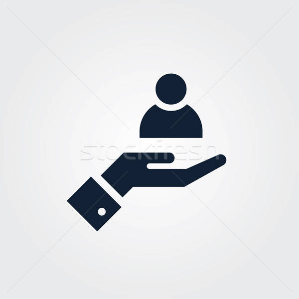 600x600 Simple Human Resource Icon Vector Illustration Sign Vector