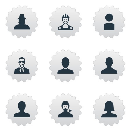 450x450 Vector Illustration Set Of Simple Human Icons Elements Insider