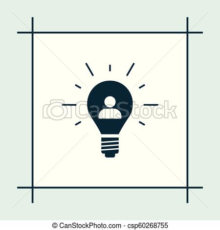 450x470 Idea Bulb Icon Simple Illustration Idea Icon Simple Human Vector