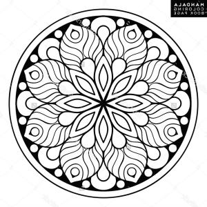 300x300 Basic Simple Mandala Coloring