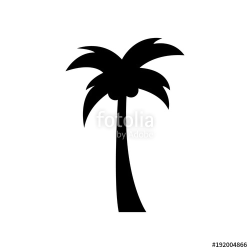 Simple Palm Tree Black Vector Icon, Isolated Tropical Coconut 500x500 Simple Palm Tree Black Vector Icon, Isolated Tropical Coconut