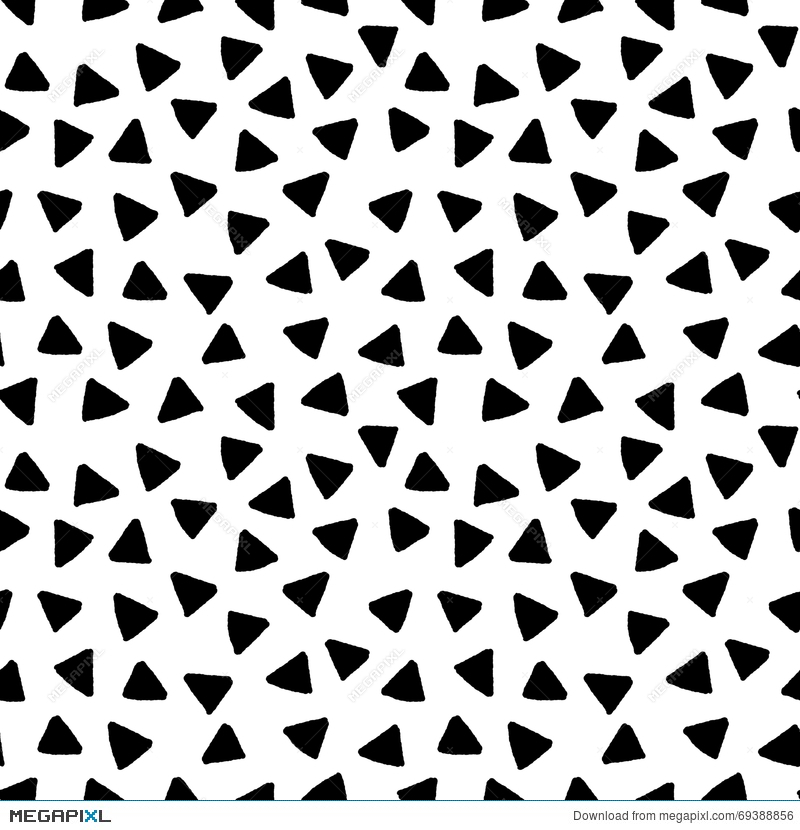 800x830 Black And White Triangles Hand Drawn Simple Geometric Seamless