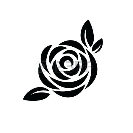 450x450 Rose Silhouette Simple