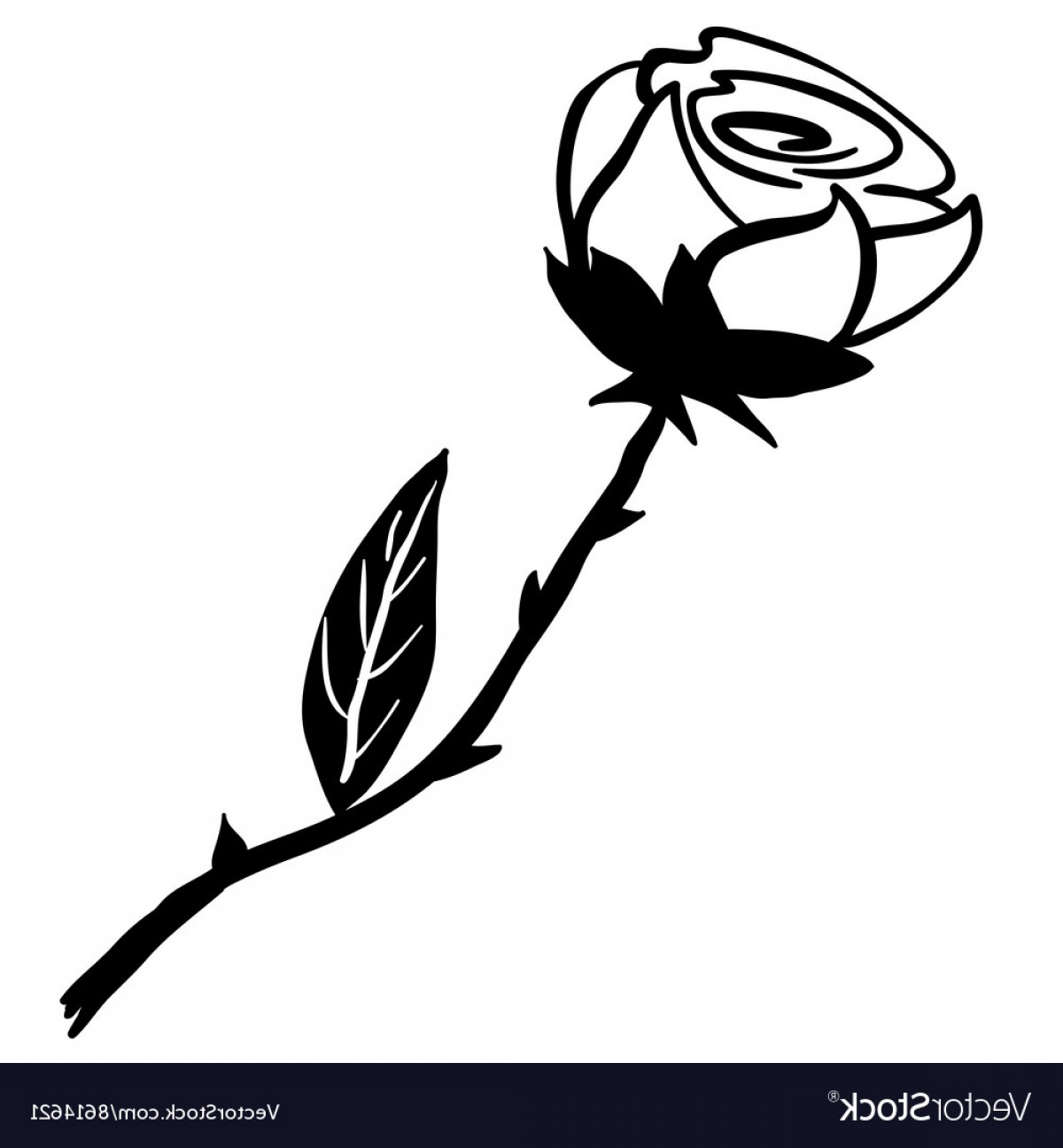 1200x1296 Simple Black And White Rose Vector Cqrecords