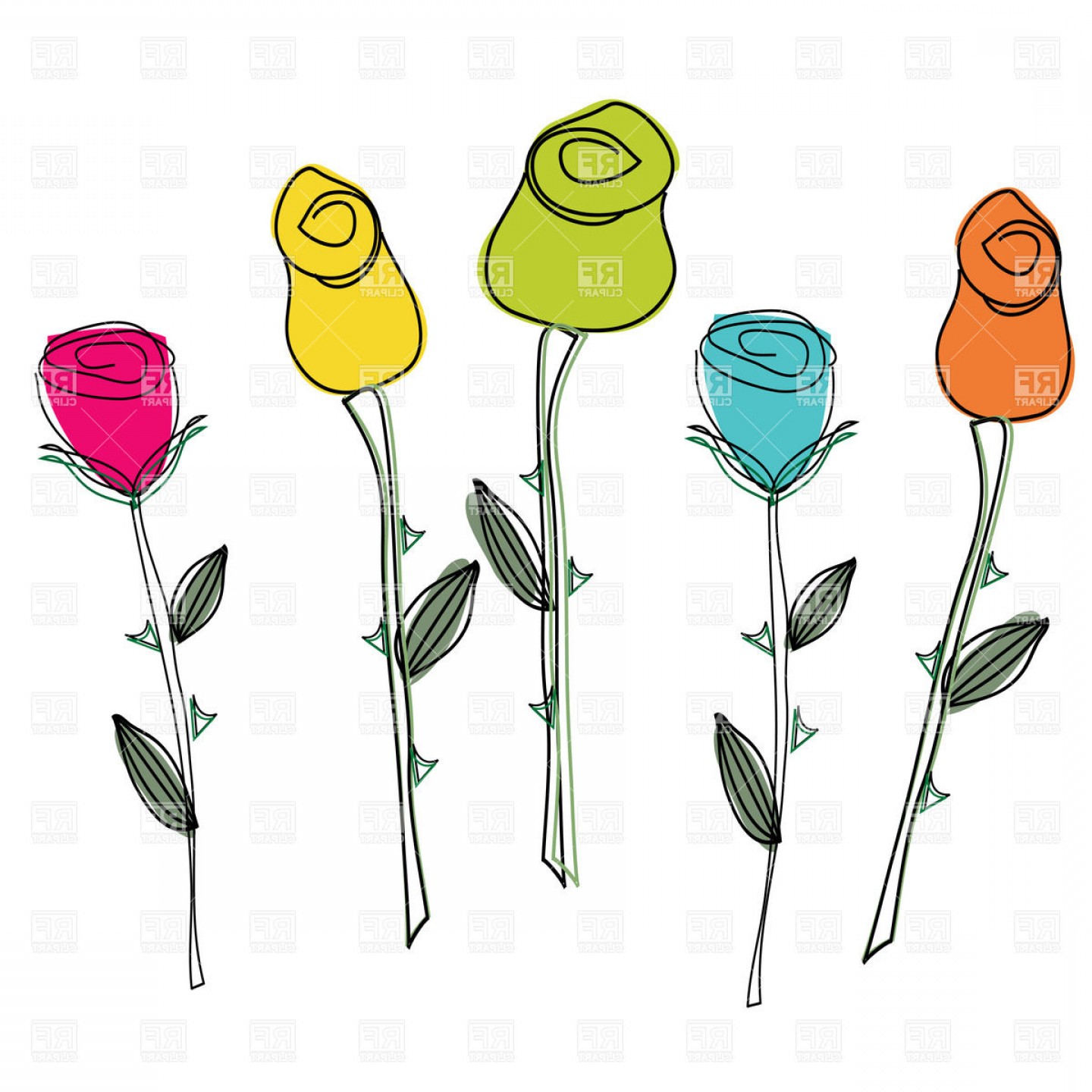 1440x1440 Simple Rose Flowers Vector Catamart