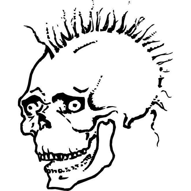 660x660 Simple Skull Sketch Free Vector