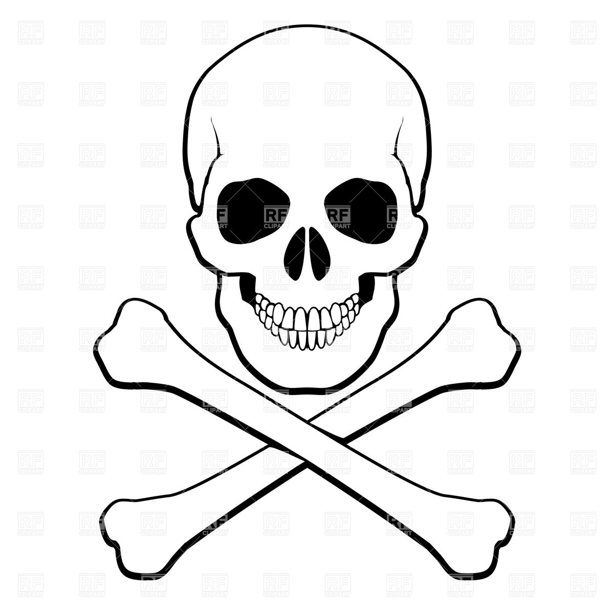 1200x1200 Simple Crossbones Symbol Vector Image Of Signs, Symbols, Maps