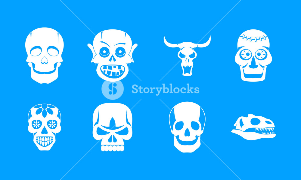 1000x600 Skull Icon Set Simple Set Of Skull Vector Icons For Web Design