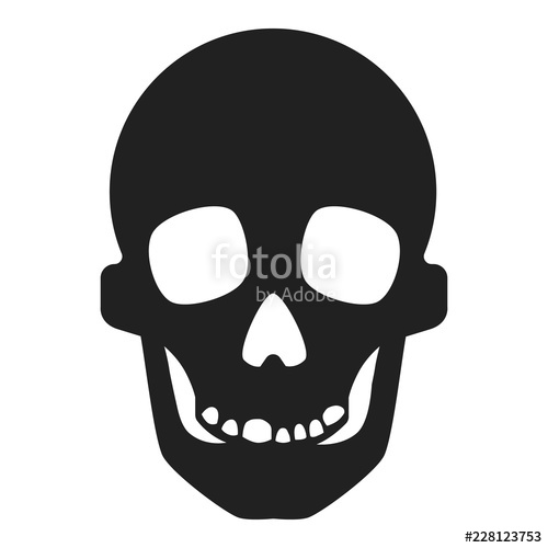 500x500 Skull Icon Simple Illustration Of Skull Vector Icon For Web