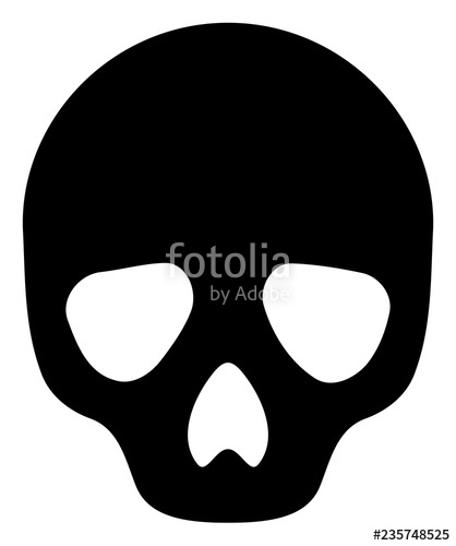 418x500 Skull Vector Icon Symbol Flat Pictogram Is Isolated On A White