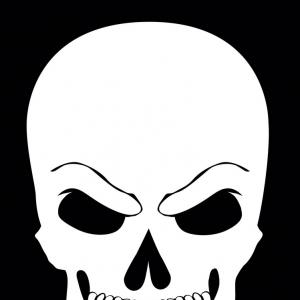 300x300 Stock Illustration Simple Skull Silhouette Vector Collection