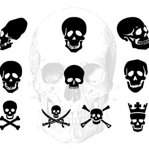 300x300 Vector Silhouette Simple Skull And Crossbones Hoodamathrun