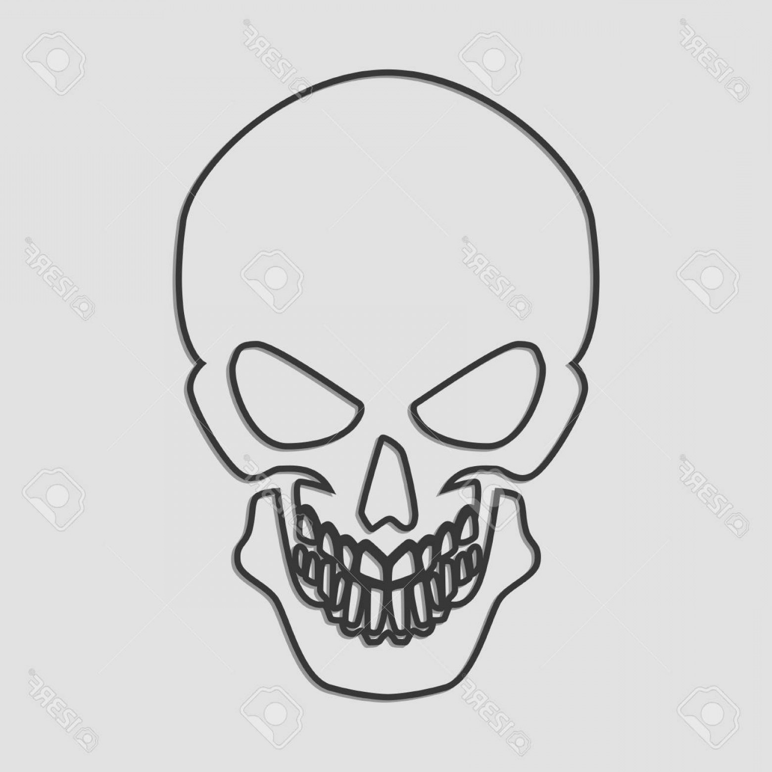 1560x1560 Line Drawings Simple Skull Vector Createmepink