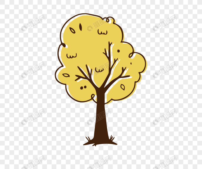 860x720 Hand Drawn Simple Tree Planting Vector Material Png Image Picture