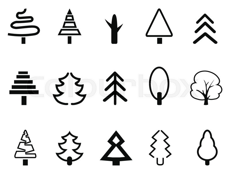 800x600 Isolated Simple Tree Icon On White Stock Vector Colourbox