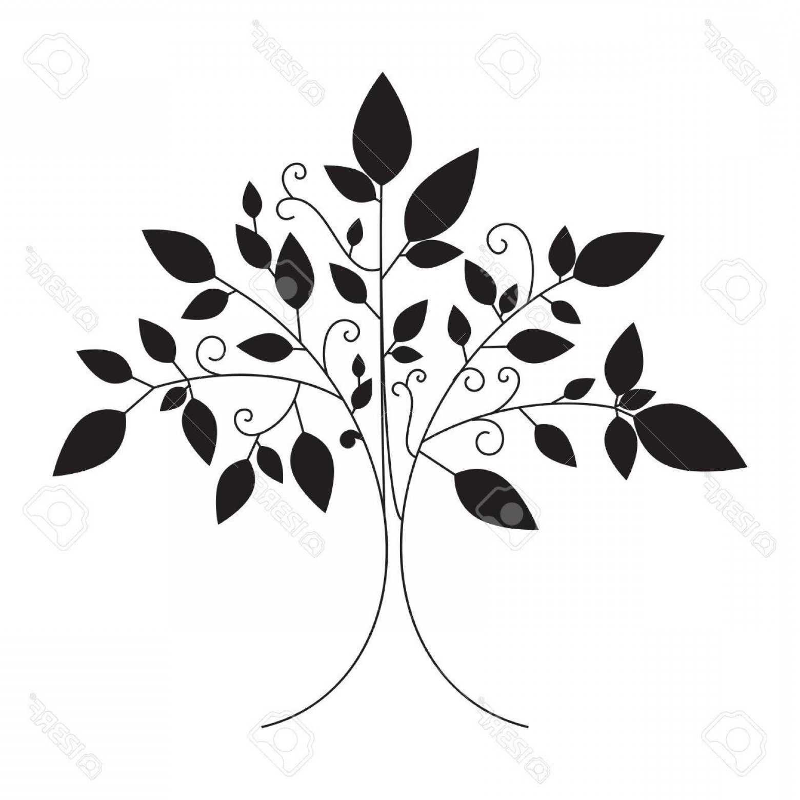1560x1560 Photostock Vector Vector Tree Emblem Tree Icon For Logo Decorative