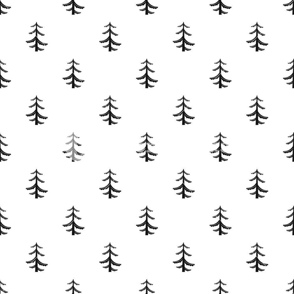 1000x1000 Pine Tree Pattern Simple Illustration Of Pine Tree Vector Pattern