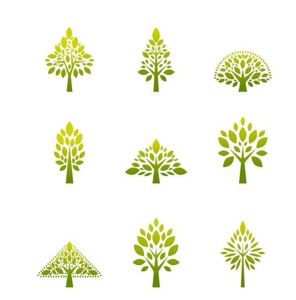 600x607 Simple Tree Logos Design Vector Free Download