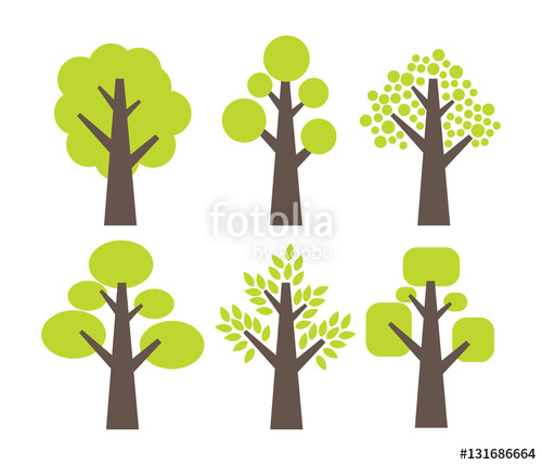 500x429 Set Of Simple Tree Icon Stock Image And Royalty Free Vector