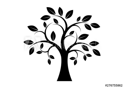 500x354 Decor Tree Black Silhouette Clip Art Tree Isolated On White