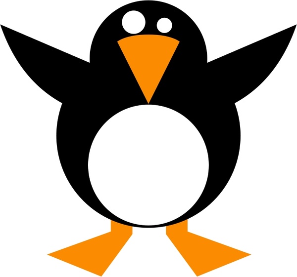 600x561 Simple Penguin Free Vector In Open Office Drawing