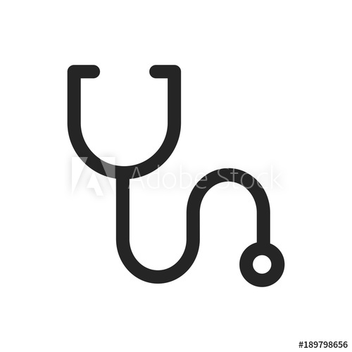 500x500 Stethoscope Icon Simple Vector Sign And Modern Symbol Isolated