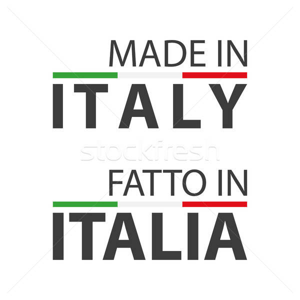 600x600 Two Simple Vector Symbols Made In Italy, In The Italian Language