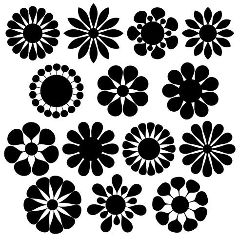 490x490 Simple Vector Flower Shapes