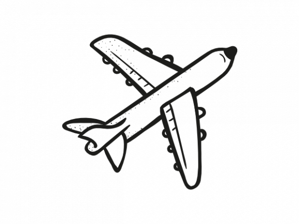 600x450 Airplane Plane Travel Traveler Wanderlust Simple Vector Graphic T