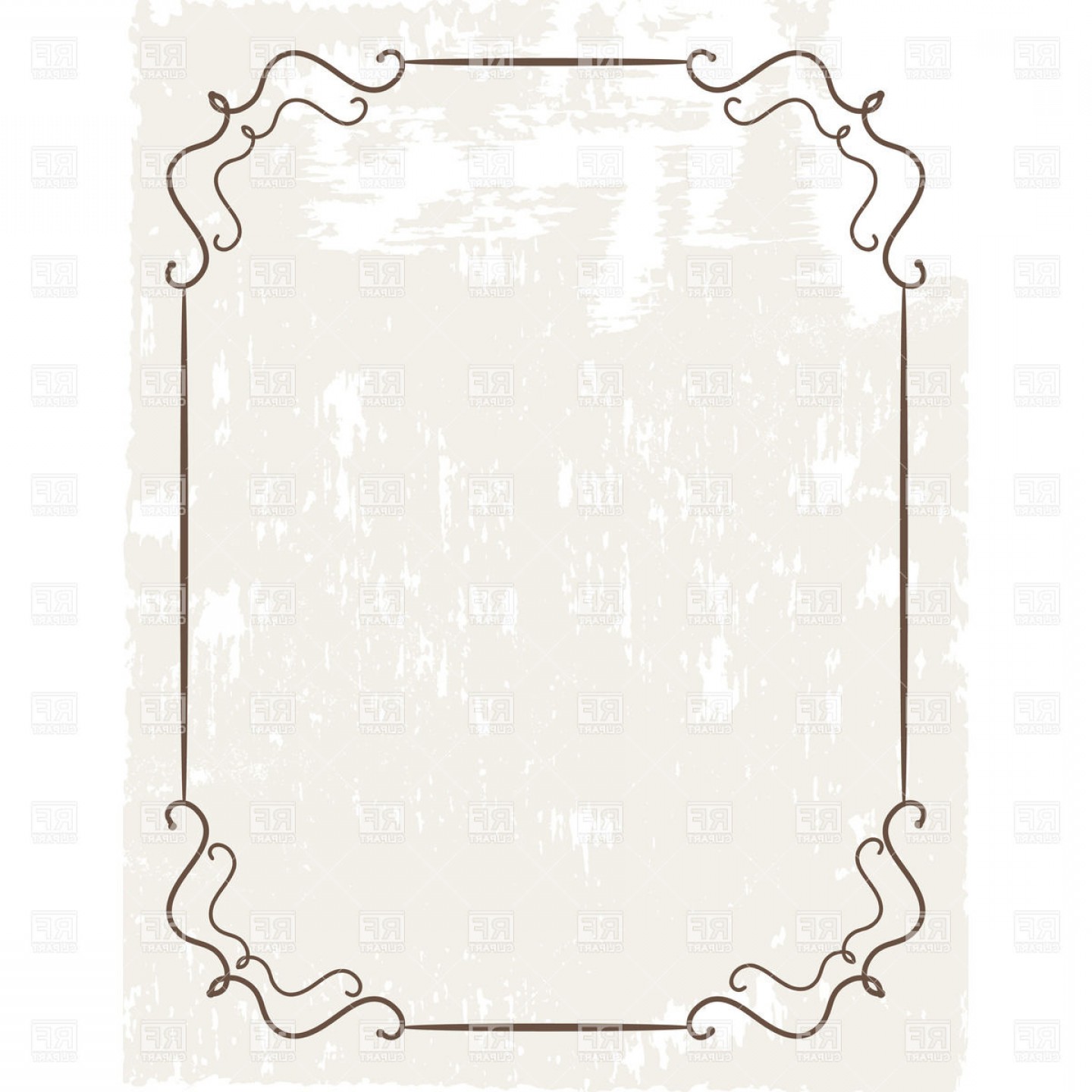1440x1440 Simple Vintage Frame On Grungy Background Vector Clipart Handandbeak
