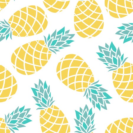 450x450 Cartoon Pineapple On A White Background Simple Vector Background