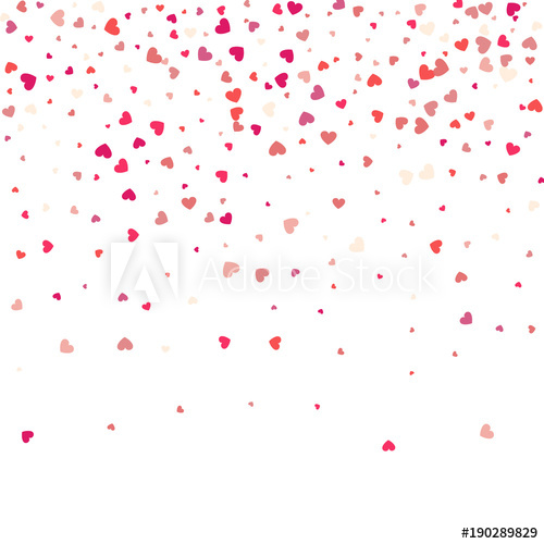 500x500 Flying Heart Confetti, Valentines Day Vector Background, Romantic