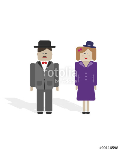 400x500 Man And Woman Simple Vector Characters Stock Image And Royalty