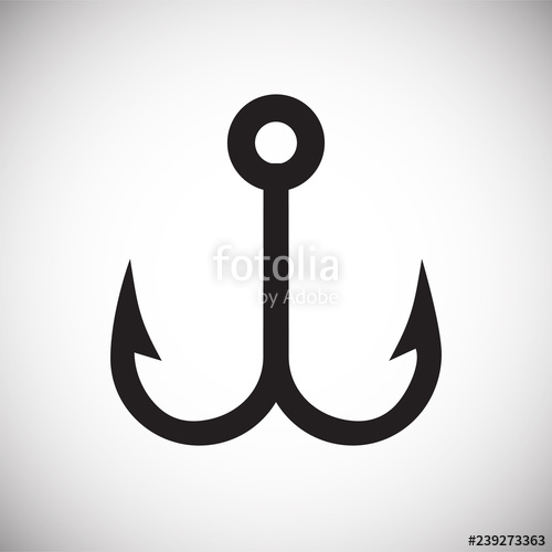 500x500 Fishing Hook Icon On White Background For Graphic And Web Design