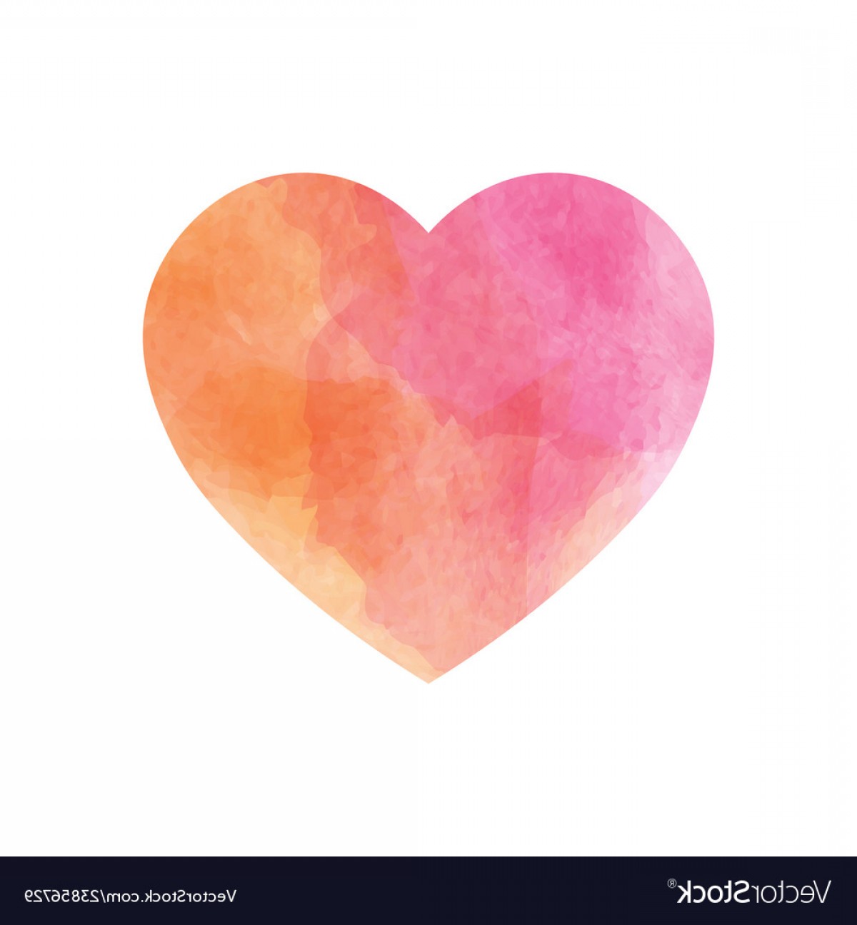 1200x1296 Pink Heart With Watercolor Texture Design Simple Vector Handandbeak