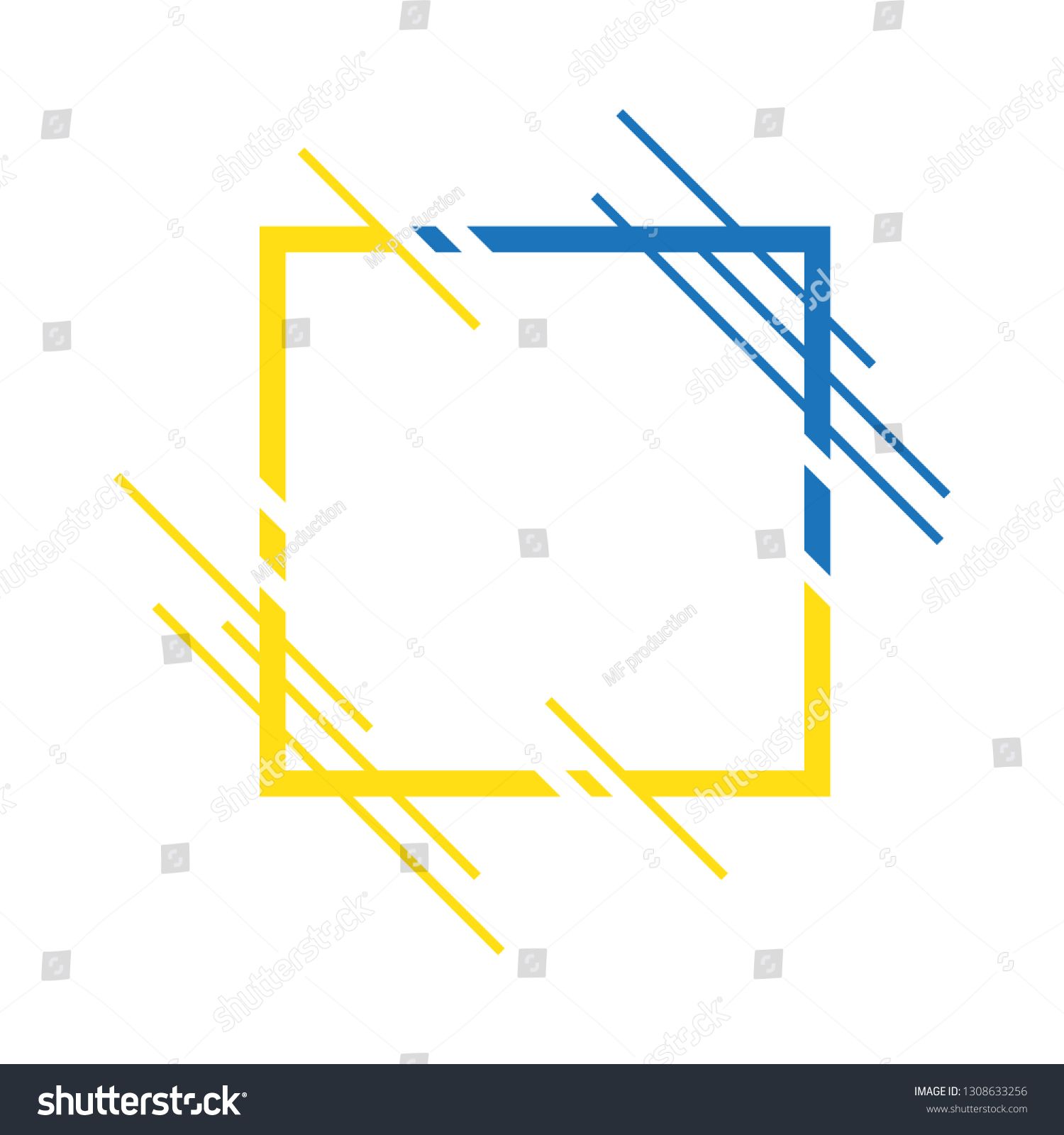 1500x1600 Abstract Border Frame Design Simple Vector Isolated On White