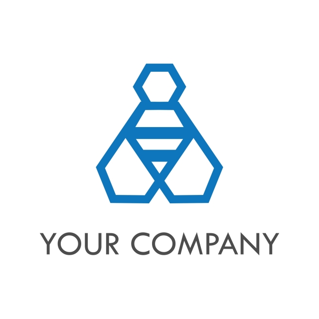 640x640 Blue Bee Logo Design Simple Vector, Logo, Icon, Graphic Png