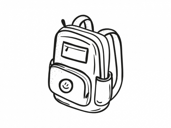 600x450 Backpack Travel Bag Traveler Simple Vector Graphic T Shirt Design