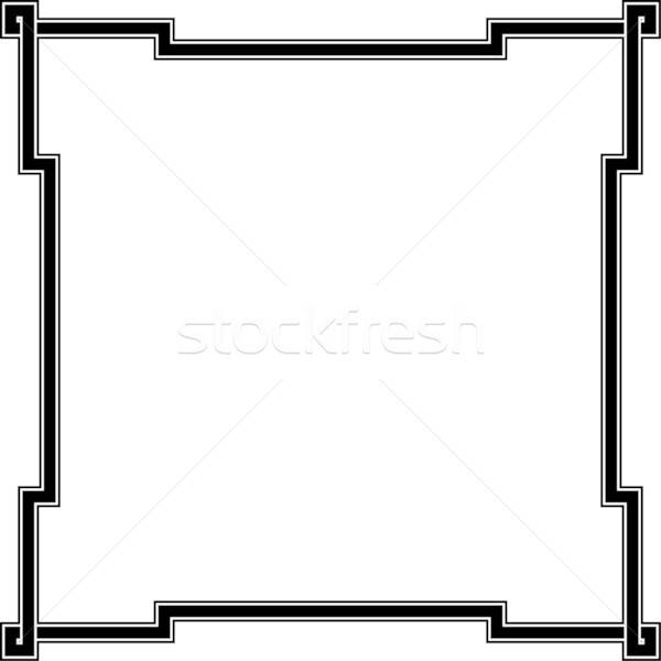 600x600 Simple Vector Square Decorative Frame Vector Illustration