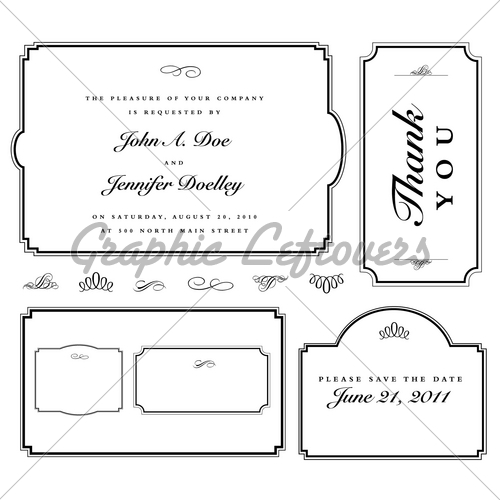 500x500 Vector Simple Matching Frame Set Gl Stock Images